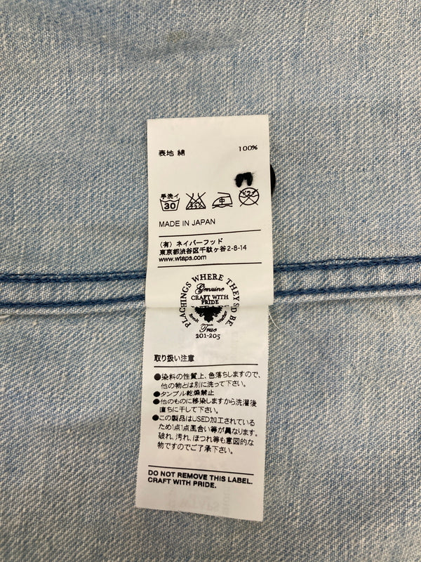 【中古品】【メンズ】 WTAPS ダブルタップス 12AW ALLMAN 122GWDT-SHM07 オールマン デニム ウエスタン シャツ トップス 142-260807-SH-06-hon サイズ：S カラー：ライトブルー 万代Net店
