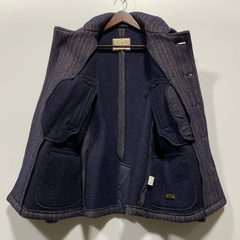 【中古品】【メンズ】 BROWNS BEACH JACKET ブラウンズビーチ WOOL COTTON PEA COATBBJ7-007 ウール コットン ピーコート 145-260628-as-31-izu サイズ：40 カラー：ネイビー 万代Net店