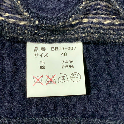 【中古品】【メンズ】 BROWNS BEACH JACKET ブラウンズビーチ WOOL COTTON PEA COATBBJ7-007 ウール コットン ピーコート 145-260628-as-31-izu サイズ：40 カラー：ネイビー 万代Net店