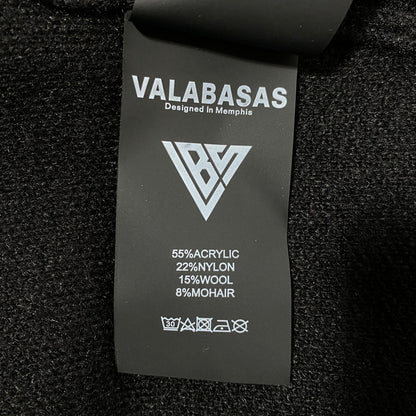 【中古品】【メンズ】 VALABASAS ヴァラバサス GARDEN MOHAIR SWEATER ガーデン モヘア セーター トップス 長袖 142-260626-ya-08-izu サイズ：M カラー：ブラック 万代Net店
