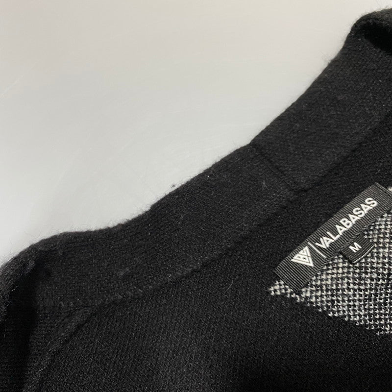 【中古品】【メンズ】 VALABASAS ヴァラバサス GARDEN MOHAIR SWEATER ガーデン モヘア セーター トップス 長袖 142-260626-ya-08-izu サイズ：M カラー：ブラック 万代Net店