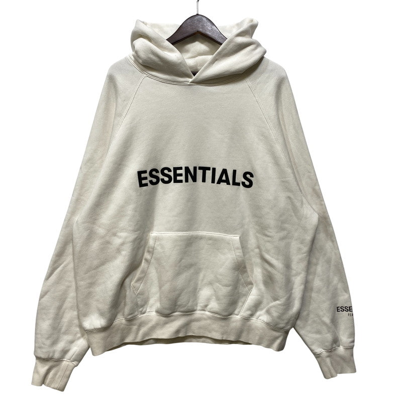 【中古品】【メンズ】 FEAR OF GOD ESSENTIALS フィア オブ ゴッド エッセンシャルズ RUBBER CENTER LOGO HOODED SWEATSHIRT フーデッド スウェットシャツ パーカー 142-260703-kh-11-izu サイズ：M カラー：ホワイト 万代Net店