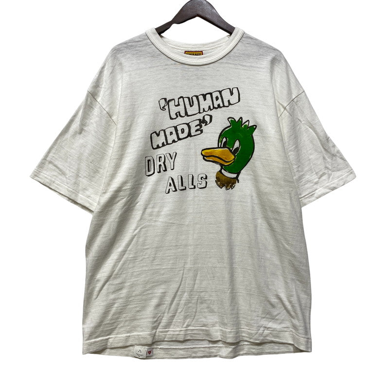 【中古品】【メンズ】 HUMAN MADE ヒューマンメード H10604 DRY ALLS GRAPHIC TEE ドライ オールズ グラフィック Tシャツ トップス 142-260704-kh-09-izu サイズ：2XL カラー：ホワイト 万代Net店