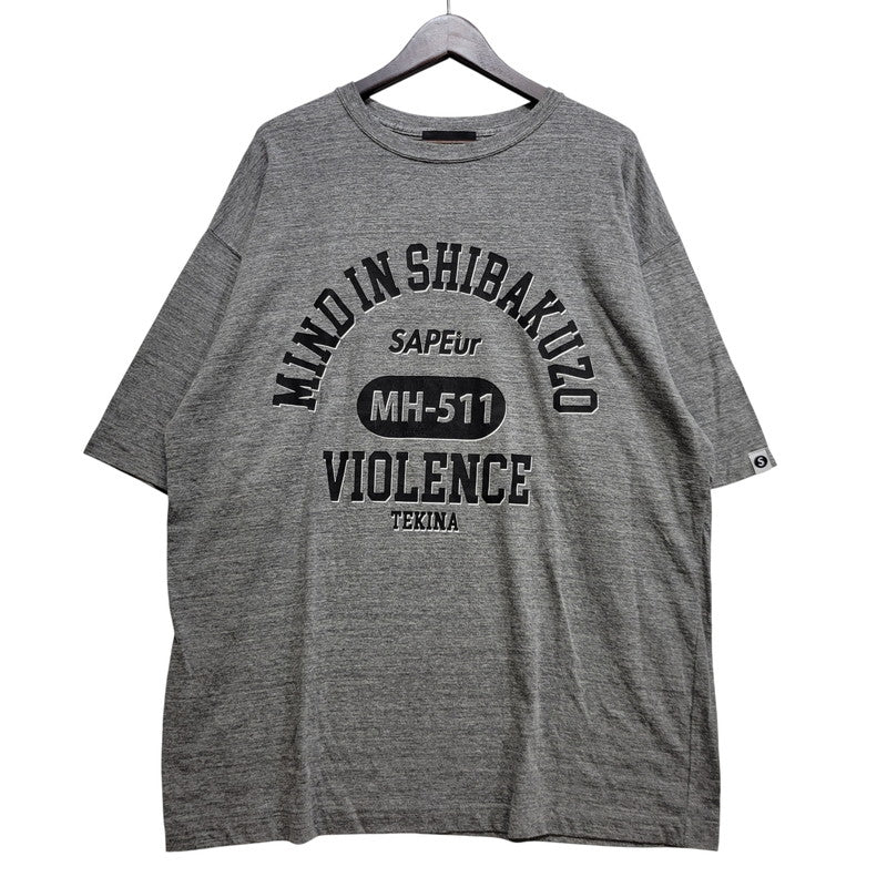 【中古品】【メンズ】 SAPEUR サプール × 浜田雅功 MIND IN SHIBAKUZO SS TEE ショートスリーブ Tシャツ トップス 147-260706-kh-16-izu サイズ：XL カラー：グレー 万代Net店