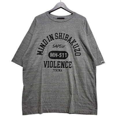 【中古品】【メンズ】 SAPEUR サプール × 浜田雅功 MIND IN SHIBAKUZO SS TEE ショートスリーブ Tシャツ トップス 147-260706-kh-16-izu サイズ：XL カラー：グレー 万代Net店