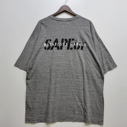 【中古品】【メンズ】 SAPEUR サプール × 浜田雅功 MIND IN SHIBAKUZO SS TEE ショートスリーブ Tシャツ トップス 147-260706-kh-16-izu サイズ：XL カラー：グレー 万代Net店