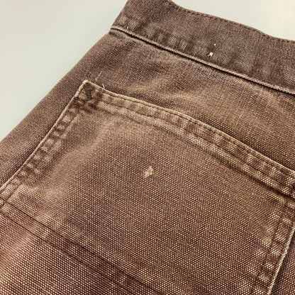 【中古品】【メンズ】 Carhartt カーハート ORIGINAL DUNGAREE FIT DUCK PAINTER PANTS B11 DKB オリジナルダンガリーフィット ダックペインターパンツ メキシコ製 157-260702-as-05-izu サイズ：30×30 カラー：ダークブラウン 万代Net店