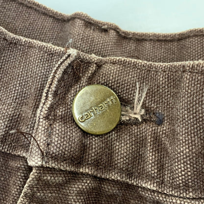 【中古品】【メンズ】 Carhartt カーハート ORIGINAL DUNGAREE FIT DUCK PAINTER PANTS B11 DKB オリジナルダンガリーフィット ダックペインターパンツ メキシコ製 157-260702-as-05-izu サイズ：30×30 カラー：ダークブラウン 万代Net店