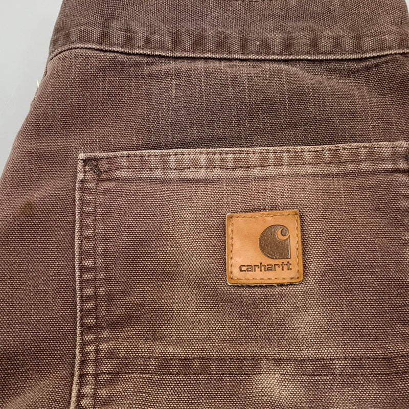 【中古品】【メンズ】 Carhartt カーハート ORIGINAL DUNGAREE FIT DUCK PAINTER PANTS B11 DKB オリジナルダンガリーフィット ダックペインターパンツ メキシコ製 157-260702-as-05-izu サイズ：30×30 カラー：ダークブラウン 万代Net店