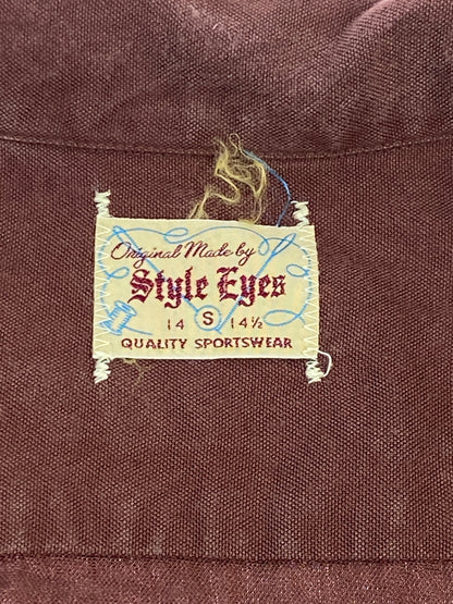 【中古品】【メンズ】 STYLE EYES スタイルアイズ BOWLING SHIRT ボウリングシャツ オープンカラー シャツ メンズ 半袖シャツ 145-261005-em-11-min サイズ：S カラー：ブラウン 万代Net店