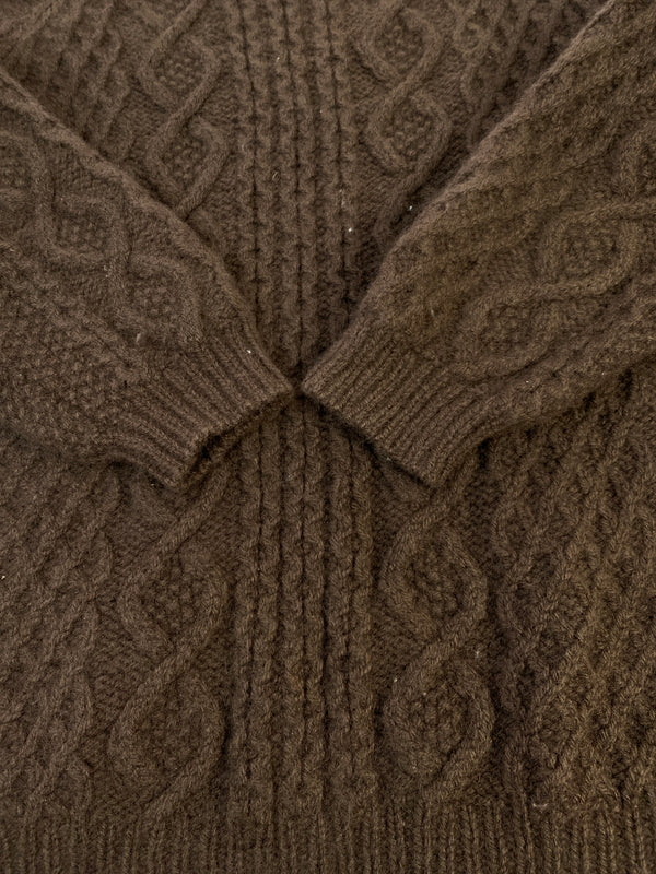 【中古品】【メンズ】 MCGREGOR マックレガー KNIT ニット メンズ トップス セーター 編み込み 146-261005-em-16-min サイズ：M カラー：ブラウン 万代Net店