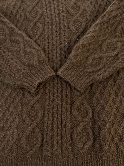 【中古品】【メンズ】 MCGREGOR マックレガー KNIT ニット メンズ トップス セーター 編み込み 146-261005-em-16-min サイズ：M カラー：ブラウン 万代Net店