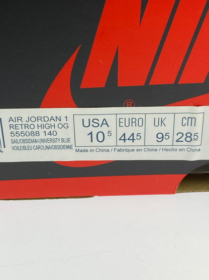 【中古品】【メンズ】 NIKE ナイキ AIR JORDAN 1 RETRO HIGH OG 555088-140 エアジョーダン1 レトロ ハイ OG スニーカー メンズ シューズ 靴 160-261030-em-21-min サイズ：28.5cm カラー：OBSIDIAN/UNIVERSITY BLUE 万代Net店