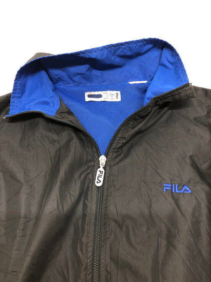 【中古品】【メンズ】 FILA フィラ FILA フィラ ナイロンジャケット 148-250111-rn-10-oto サイズ：L カラー：ブラック 黒/ブルー 青 万代Net店