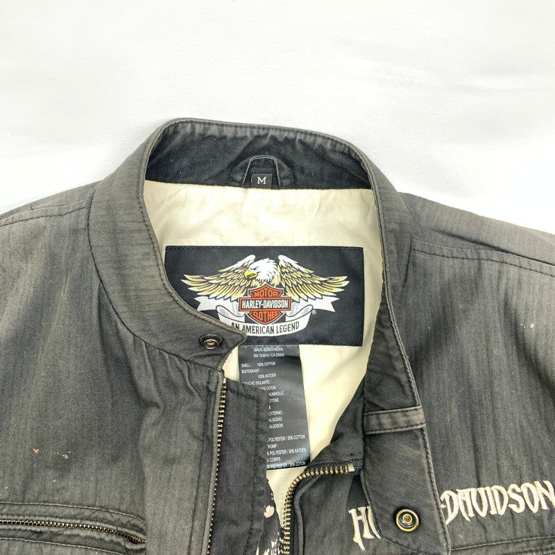 【中古品】【メンズ】 HARLEY DAVIDSON ハーレーダビッドソン HARLEY DAVIDSON WILLIE G WINGED SKULL JACKET 145-241228-rn-35-oto サイズ：M カラー：ブラック系 万代Net店