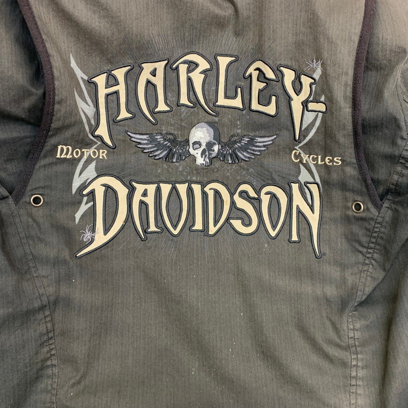 【中古品】【メンズ】 HARLEY DAVIDSON ハーレーダビッドソン HARLEY DAVIDSON WILLIE G WINGED SKULL JACKET 145-241228-rn-35-oto サイズ：M カラー：ブラック系 万代Net店