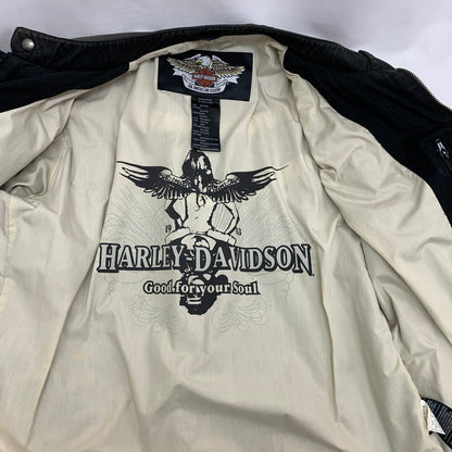 【中古品】【メンズ】 HARLEY DAVIDSON ハーレーダビッドソン HARLEY DAVIDSON WILLIE G WINGED SKULL JACKET 145-241228-rn-35-oto サイズ：M カラー：ブラック系 万代Net店