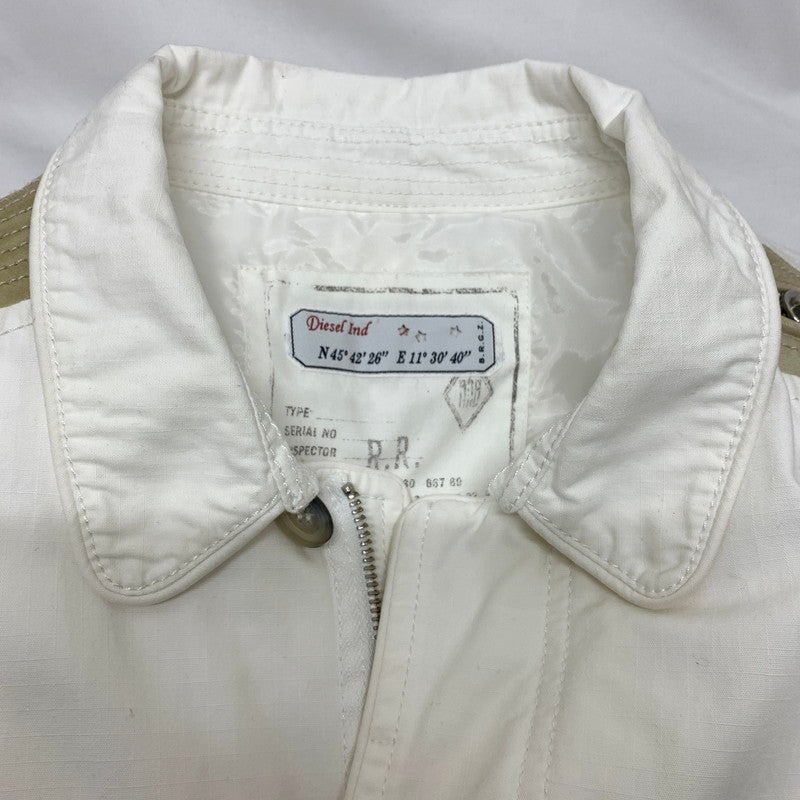 【中古品】【メンズ】 DIESEL ディーゼル DISEL プルオーバージャケット 141-241211-rn-9-oto サイズ：L カラー：ホワイト 白 万代Net店