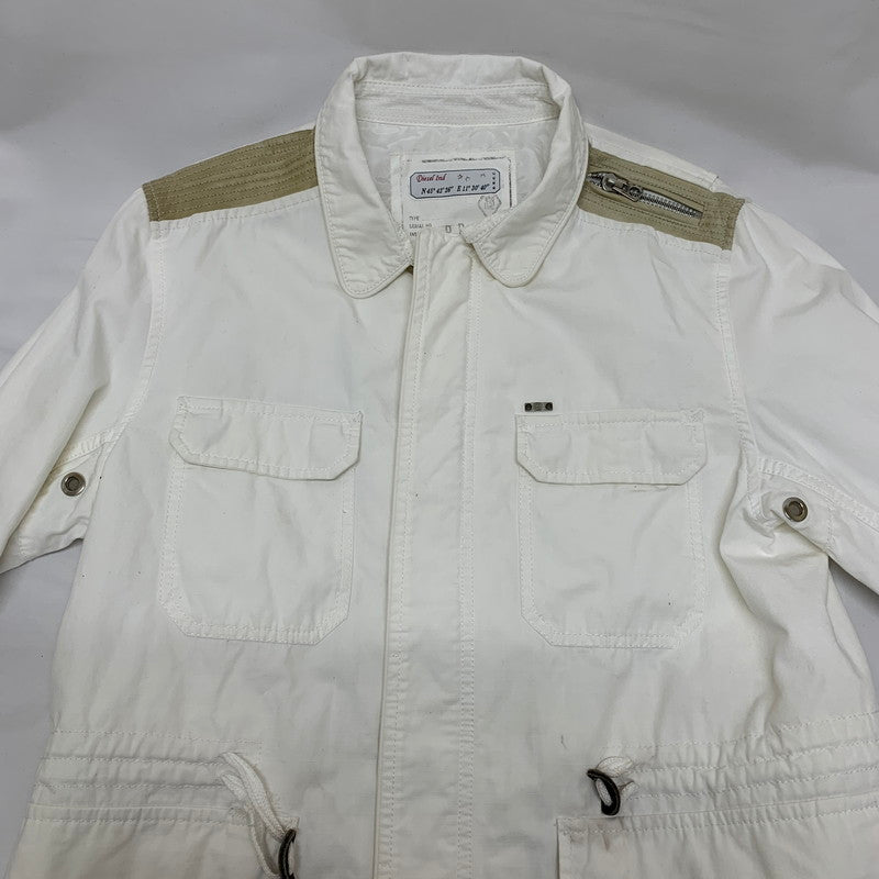 【中古品】【メンズ】 DIESEL ディーゼル DISEL プルオーバージャケット 141-241211-rn-9-oto サイズ：L カラー：ホワイト 白 万代Net店