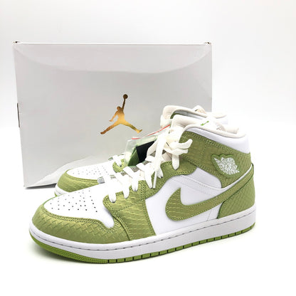 【中古美品】【レディース】 Nike Women's Air Jordan 1 Mid SE Green Python DV2959-113 ナイキ ウィメンズ エアジョーダン 1 ミッド SE 160-260604-sm-03-otoh カラー：ホワイト ビビッドグリーン 万代Net店