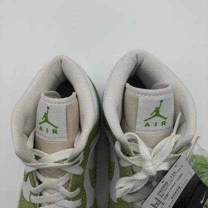【中古美品】【レディース】 Nike Women's Air Jordan 1 Mid SE Green Python DV2959-113 ナイキ ウィメンズ エアジョーダン 1 ミッド SE 160-260604-sm-03-otoh カラー：ホワイト ビビッドグリーン 万代Net店