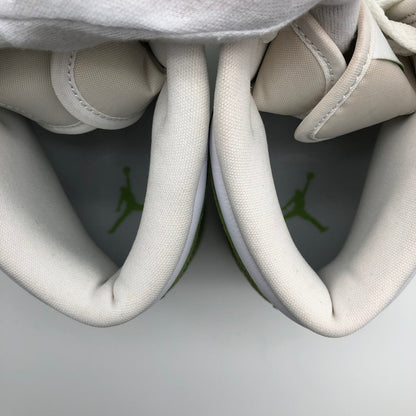 【中古美品】【レディース】 Nike Women's Air Jordan 1 Mid SE Green Python DV2959-113 ナイキ ウィメンズ エアジョーダン 1 ミッド SE 160-260604-sm-03-otoh カラー：ホワイト ビビッドグリーン 万代Net店
