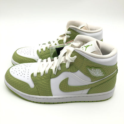 【中古美品】【レディース】 Nike Women's Air Jordan 1 Mid SE Green Python DV2959-113 ナイキ ウィメンズ エアジョーダン 1 ミッド SE 160-260604-sm-03-otoh カラー：ホワイト ビビッドグリーン 万代Net店