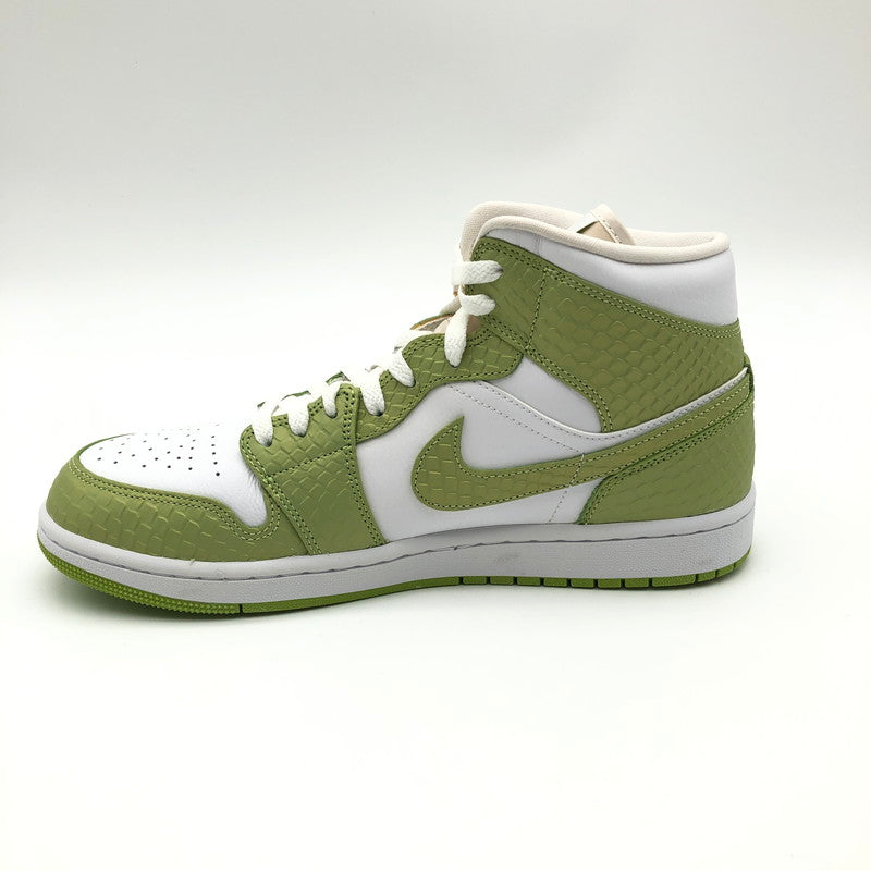 【中古美品】【レディース】 Nike Women's Air Jordan 1 Mid SE Green Python DV2959-113 ナイキ ウィメンズ エアジョーダン 1 ミッド SE 160-260604-sm-03-otoh カラー：ホワイト ビビッドグリーン 万代Net店