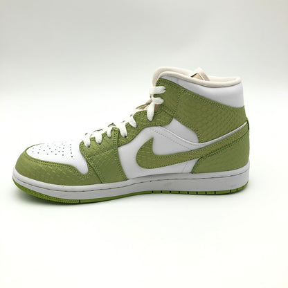 【中古美品】【レディース】 Nike Women's Air Jordan 1 Mid SE Green Python DV2959-113 ナイキ ウィメンズ エアジョーダン 1 ミッド SE 160-260604-sm-03-otoh カラー：ホワイト ビビッドグリーン 万代Net店