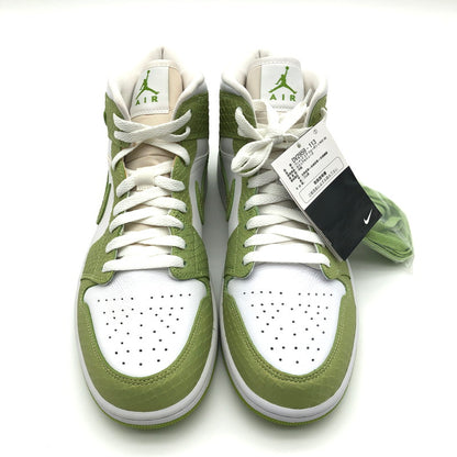 【中古美品】【レディース】 Nike Women's Air Jordan 1 Mid SE Green Python DV2959-113 ナイキ ウィメンズ エアジョーダン 1 ミッド SE 160-260604-sm-03-otoh カラー：ホワイト ビビッドグリーン 万代Net店