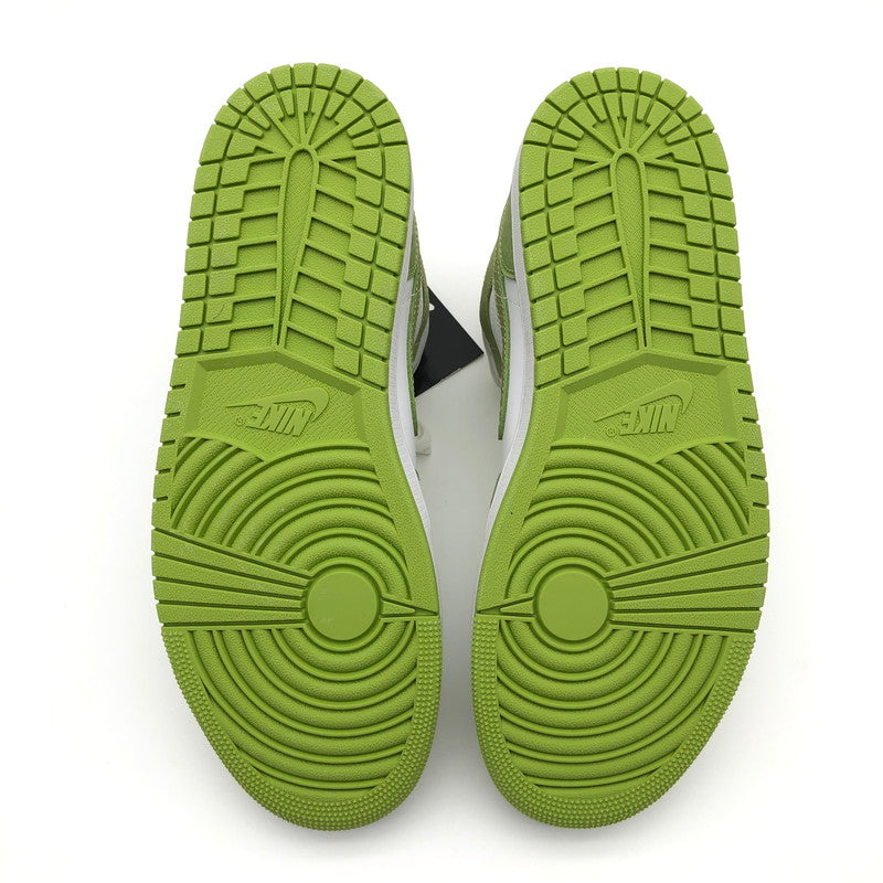 【中古美品】【レディース】 Nike Women's Air Jordan 1 Mid SE Green Python DV2959-113 ナイキ ウィメンズ エアジョーダン 1 ミッド SE 160-260604-sm-03-otoh カラー：ホワイト ビビッドグリーン 万代Net店