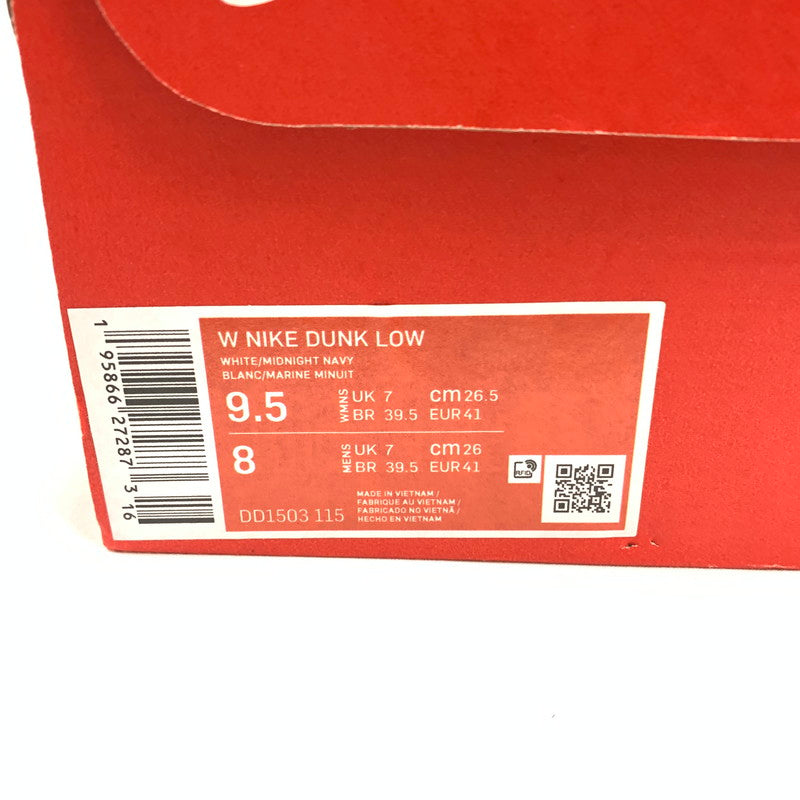 【中古美品】【メンズ】 NIKE ナイキ DD1503-115 DUNK LOW スニーカー 靴 160-260603-st-02-otoh カラー：ホワイト/ミッドナイトネイビー/セイル 万代Net店