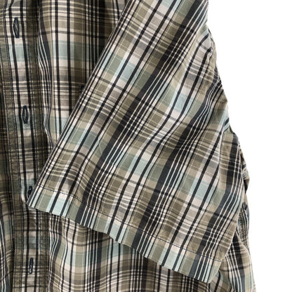 【中古品】【メンズ】 CARHARTT カーハート Carhartt FORCE リラックスフィット チェック柄 半袖ワークシャツ 147-260506-sy-04-otoh サイズ：2XL カラー：カーキ・グレー・ライトブルー系 万代Net店
