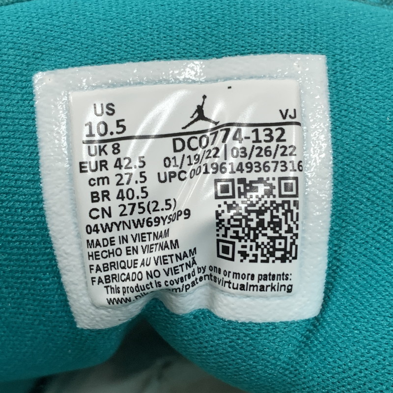 【中古美品】【レディース】 NIKE ナイキ WMNS AIR JORDAN 1 LOW DC0774 132 スニーカー 靴 160-260603-st-05-otoh カラー：ニューエメラルド / ターコイズ 万代Net店