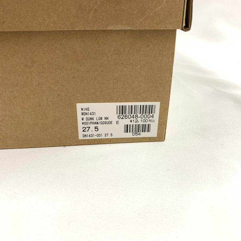 【中古美品】【レディース】 NIKE ナイキ DUNK LOW NEXT NATURE DN1431 001 スニーカー 靴 160-260603-st-04-otoh カラー：ファントム/ゴールドスエード/ホワイト/ボルト 万代Net店