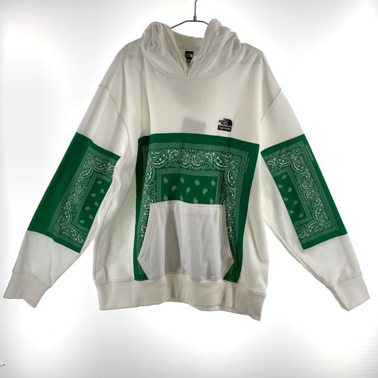 【中古美品】【メンズ】 Supreme × THE NORTH FACE シュプリーム × ザ・ノース・フェイス Bandana Hooded Sweatshirt 149-260506-sy-03-otoh サイズ：XL カラー：ホワイト・グリーン系 万代Net店