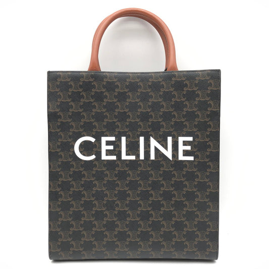 【中古美品】【レディース】 CELINE セリーヌ 191542 バーティカルカバ 2WAYショルダー トリオンフキャンバス ハンドバッグ ショルダーバッグ 180-260419-sy-06-otoh カラー：ブラウン系 万代Net店