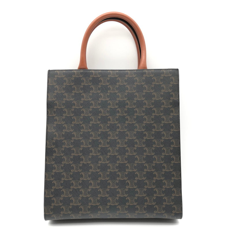 【中古美品】【レディース】 CELINE セリーヌ 191542 バーティカルカバ 2WAYショルダー トリオンフキャンバス ハンドバッグ ショルダーバッグ 180-260419-sy-06-otoh カラー：ブラウン系 万代Net店