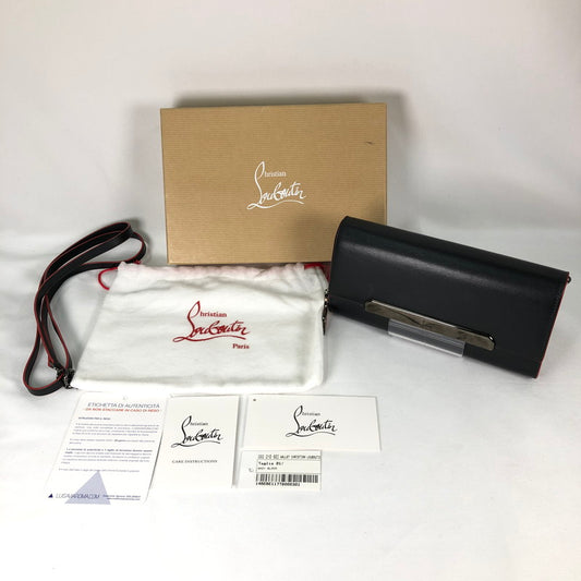 【中古品】【メンズ/レディース】 CHRISTIAN LOUBOUTIN 3145147 クリスチャン ルブタン ウォレット ストラップ 財布 181-260609-sm-03-otoh カラー：ブラック 万代Net店