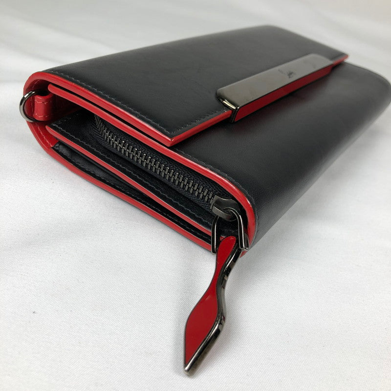 【中古品】【メンズ/レディース】 CHRISTIAN LOUBOUTIN 3145147 クリスチャン ルブタン ウォレット ストラップ 財布 181-260609-sm-03-otoh カラー：ブラック 万代Net店