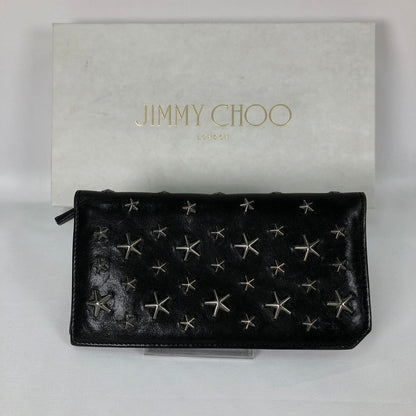 【中古品】【メンズ】 JIMMY CHOO COOPER ジミーチュウ クーパー スタースタッズ 二つ折り財布 財布 181-260609-sm-02-otoh カラー：ブラック 万代Net店