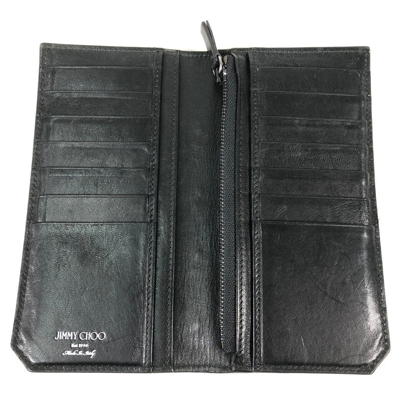 【中古品】【メンズ】 JIMMY CHOO COOPER ジミーチュウ クーパー スタースタッズ 二つ折り財布 財布 181-260609-sm-02-otoh カラー：ブラック 万代Net店