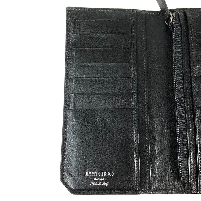 【中古品】【メンズ】 JIMMY CHOO COOPER ジミーチュウ クーパー スタースタッズ 二つ折り財布 財布 181-260609-sm-02-otoh カラー：ブラック 万代Net店