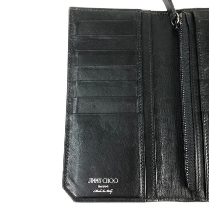 【中古品】【メンズ】 JIMMY CHOO COOPER ジミーチュウ クーパー スタースタッズ 二つ折り財布 財布 181-260609-sm-02-otoh カラー：ブラック 万代Net店