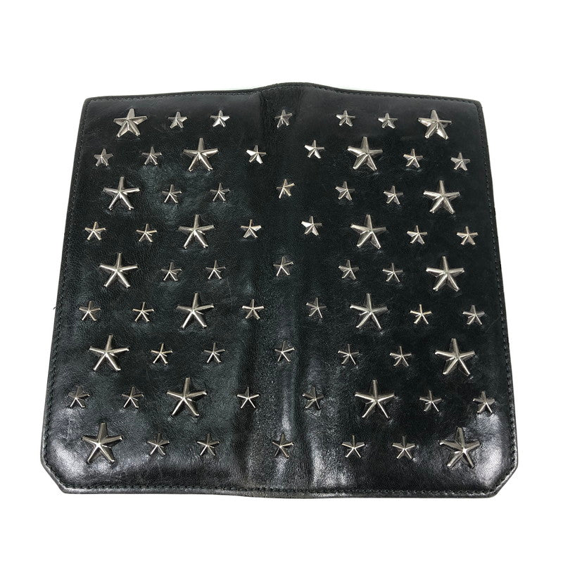 【中古品】【メンズ】 JIMMY CHOO COOPER ジミーチュウ クーパー スタースタッズ 二つ折り財布 財布 181-260609-sm-02-otoh カラー：ブラック 万代Net店