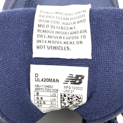 【中古美品】【メンズ】 NEW BALANCE ニューバランス UL420MAN スニーカー 靴 162-260510-st-03-otoh カラー：ネイビー 万代Net店