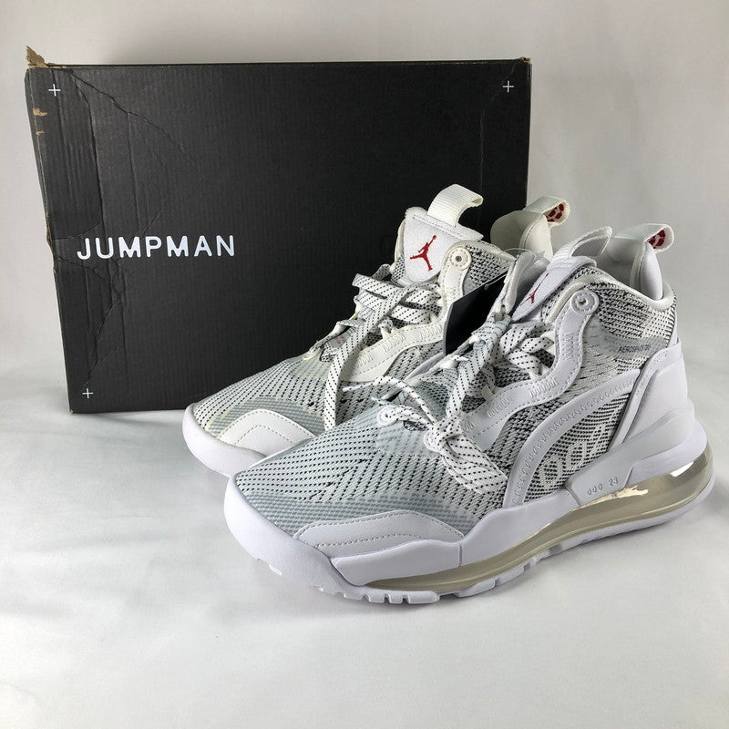 【中古美品】【メンズ】 NIKE CW3879-100 JORDAN AEROSPACE 720 JCRD ナイキ エア ジョーダン エアロスペース 720 ジャガード ホワイト ジムレッド スニーカー 靴 160-260611-sm-01-otoh カラー：ホワイト 万代Net店