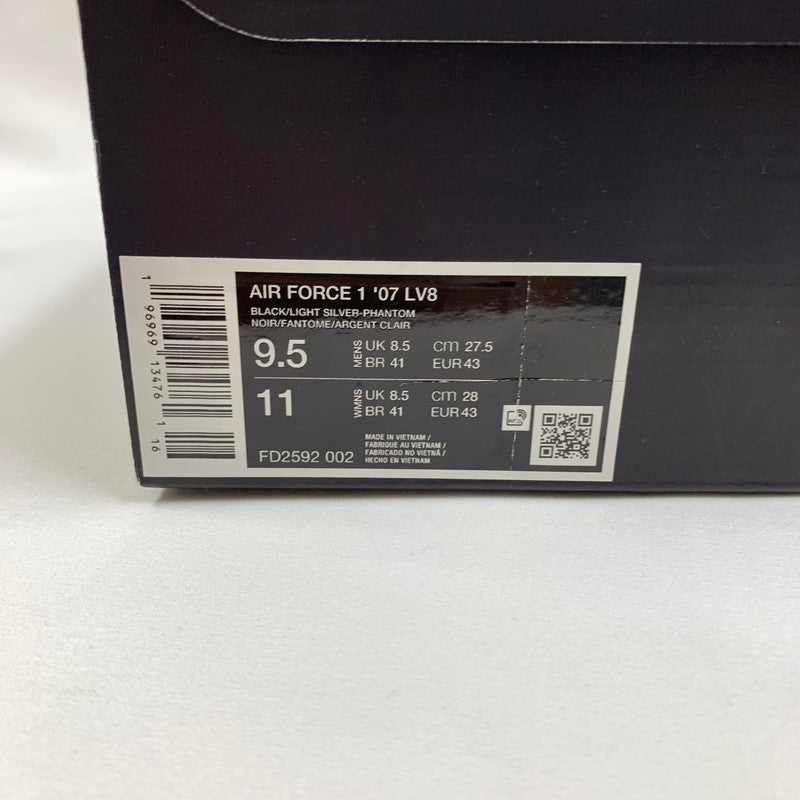 【中古美品】【メンズ】 NIKE ナイキ FD2592-002 AIR FORCE 1 '07 LV8 "BLACK PHANTOM WHITE LIGHT SILVER" スニーカー 靴 160-260602-st-05-otoh カラー：ブラック/ホワイト 万代Net店