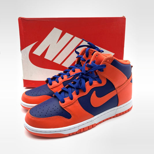 【中古美品】【メンズ】 NIKE ナイキ DD1399-800 DUNK HI RETRO スニーカー 靴 160-260618-st-11-otoh カラー：オレンジ／ディープ ロイヤル ブルー/ホワイト 万代Net店