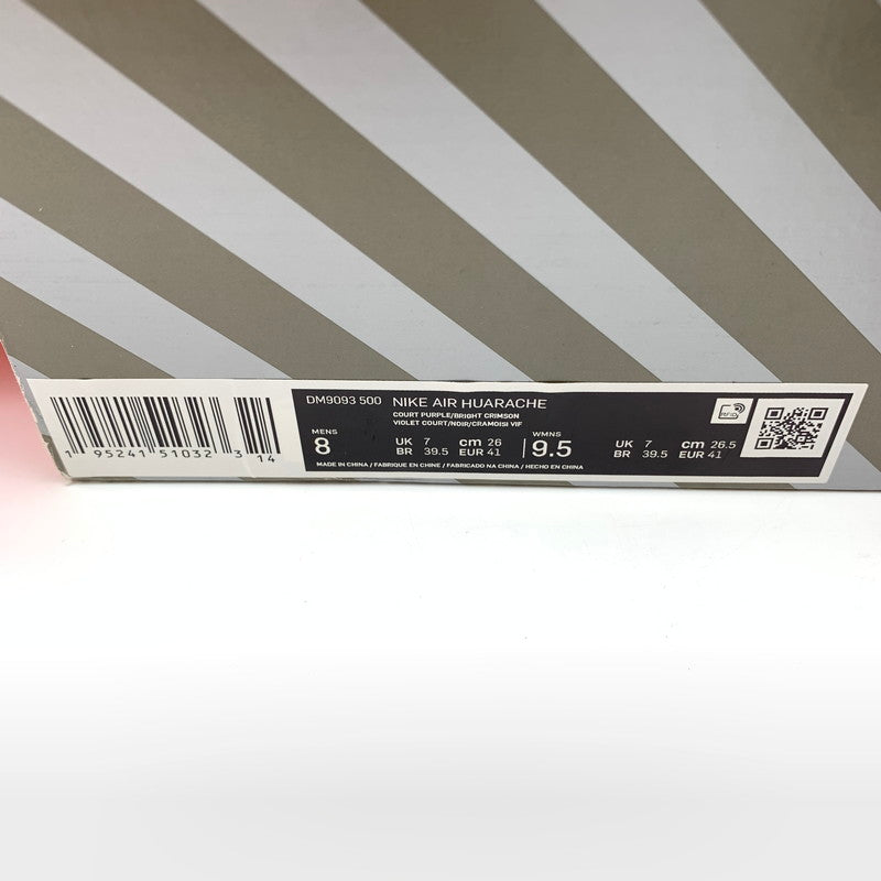 【中古美品】【メンズ】 size? × NIKE サイズ ナイキ DM9093-500 AIR HUARACHE スニーカー 靴 160-260628-st-03-otoh カラー：コートパープル/ブライトクリムゾン 万代Net店